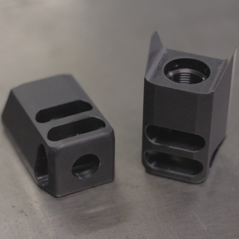 FN 509 Tactical Compensator | Machined out of 7075 aluminum, and hard anodized or cerakoted, with two top ports and two side ports